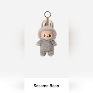 Sesame Bean Gray Plush Keychain